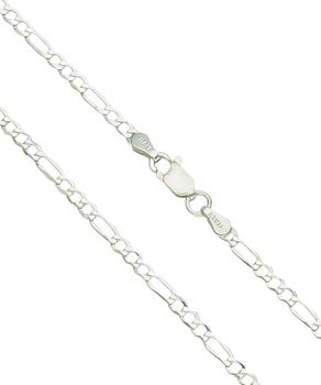 Srebrny łańcuszek damski 925 Figaro 3mm  – klasyczny zapięcie.jpg